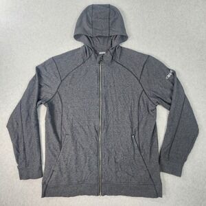 Ogio Endurance Full-Zip Hoodie Mens 2XL Gray Pocket Sweatshirt Company Logo